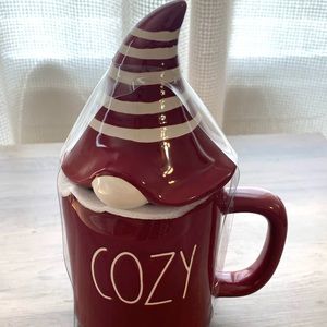 Rae Dunn COZY mug with gnome topper